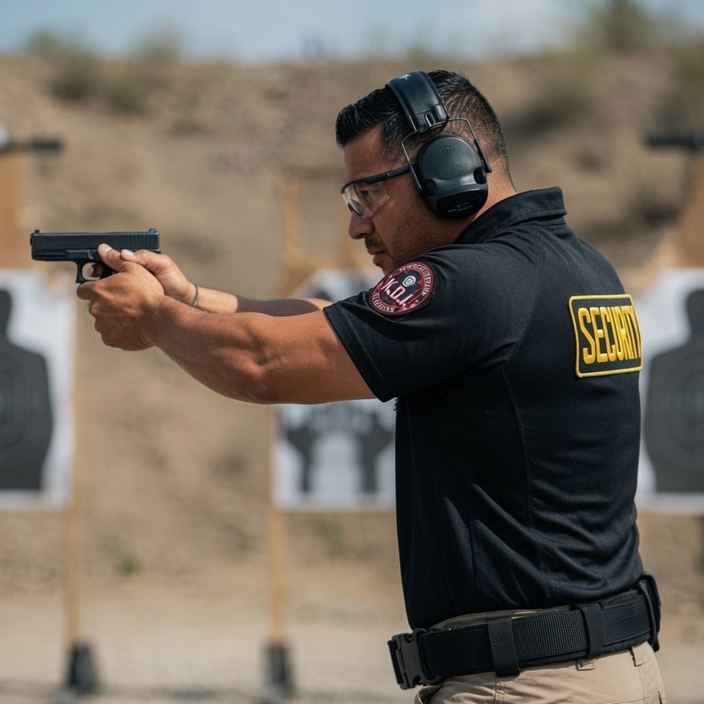 Professional firearms training for armed security personnel