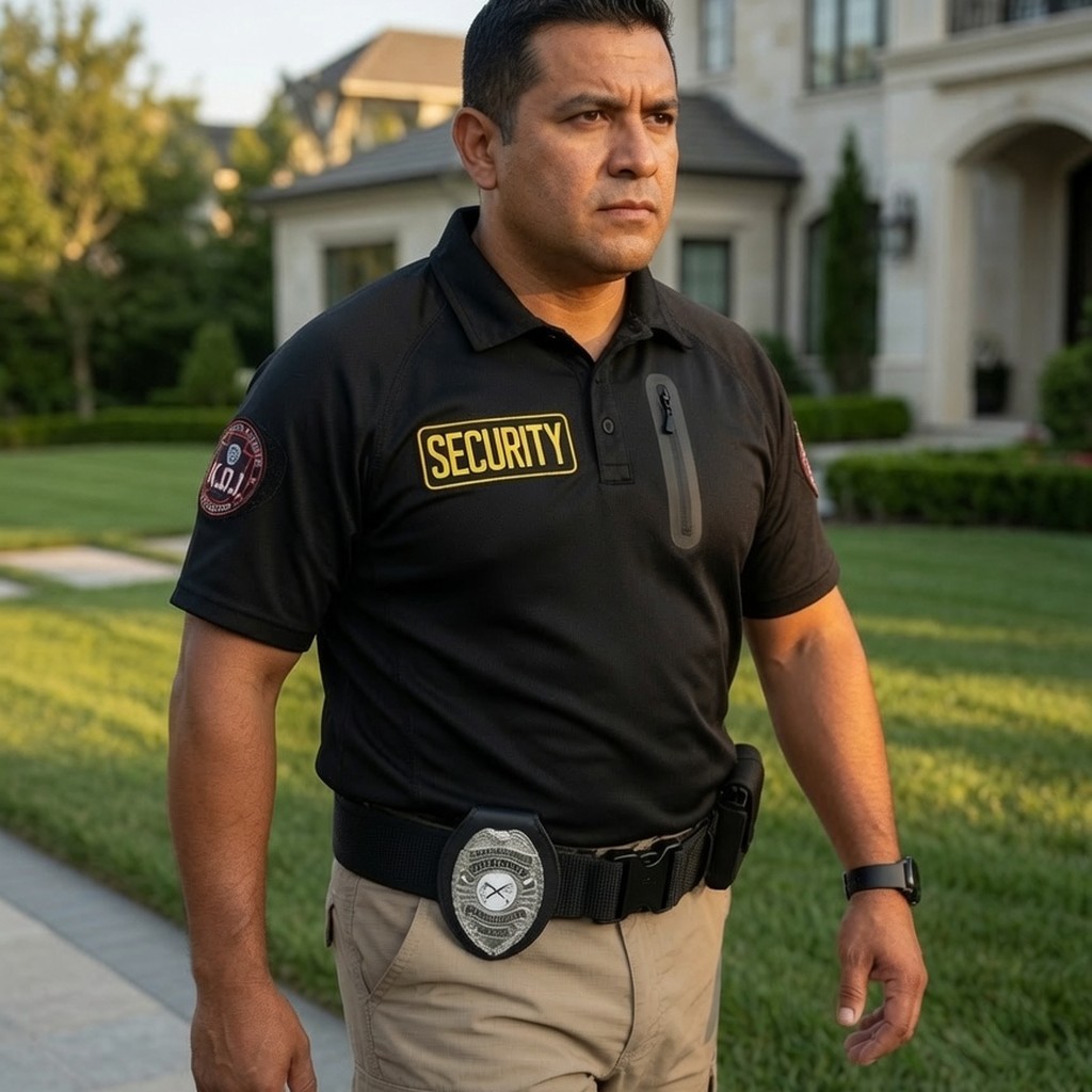 KDI security officer patrolling a residential property